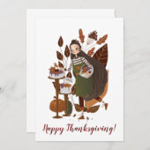 Cute Autumn Baker Dankeskarte (Vorne/Hinten)