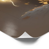 Cute Autumn Fairy with Glowing Flowers Poster (Ecke)