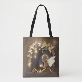 Cute Autumn Fairy with Glowing Flowers Tasche