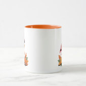 Cute Autumn Flamingo Beanie Scarf Pumpkins Tasse (Zentrum)