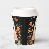 Cute Autumn Ghost with Pumpkin Coffee – Cozy Fall  Pappbecher (Rechts)
