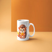 Cute Autumn Hedgehog with Harvest Ladder Illustrat Tasse
