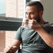 Cute Autumn Hedgehog with Harvest Ladder Illustrat Tasse