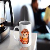 Cute Autumn Hedgehog with Harvest Ladder Illustrat Tasse