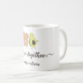 Cute Avocado and Toast Better Together Design Kaffeetasse (VorderseiteRechts)