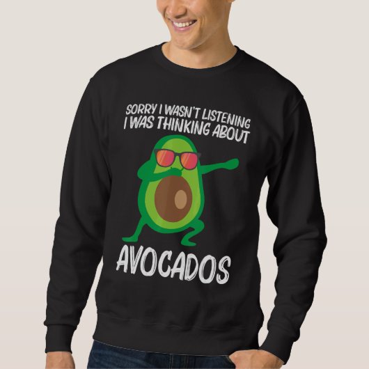 Cute Avocado For Men Women Healthy Fruit Plant Foo Sweatshirt (Vorderseite)