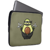 Cute Avocado Ninja Shuriken Warrior Illustration Laptopschutzhülle (Vorne Rechts)