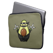 Cute Avocado Ninja Shuriken Warrior Illustration Laptopschutzhülle (Vorderseite Links)