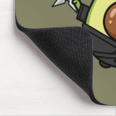 Cute Avocado Ninja Shuriken Warrior Illustration Mousepad (Ecke)