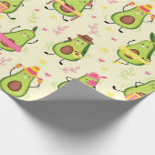 Cute Avocado Pattern  Geschenkpapier (Ecke)
