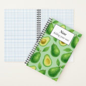 Cute Avocado pattern | Green Aesthetic Fruit gift Notizblock (Innen)