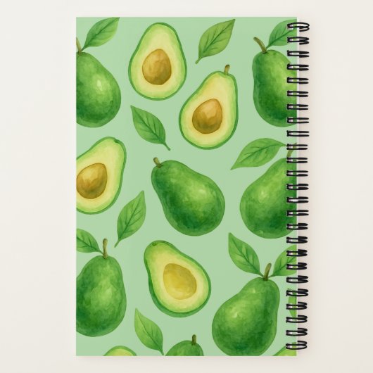 Cute Avocado pattern | Green Aesthetic Fruit gift Notizblock (Rückseite)
