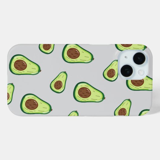 Cute Avocado Phone Case – Aesthetic Green Design (Rückseite (Horizontal))