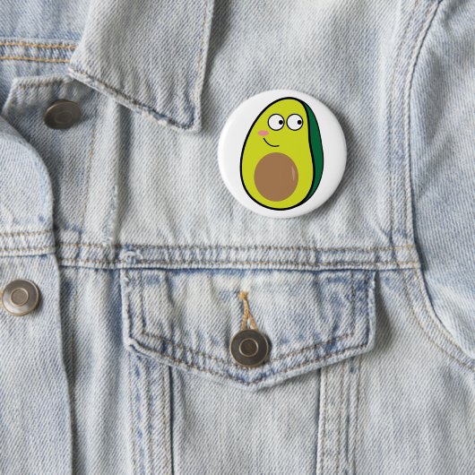 Cute Avocado Pinback Button - Fun Kawaii Fruit Pin (Beispiel)