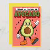 Cute Avocado Pun You Are All That And More Cartoon Dankeskarte (Vorne/Hinten)