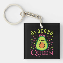 Cute Avocado Queen with Heart Keto Girl Cooking  Schlüsselanhänger