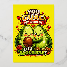 Cute Avocado Valentine’s Love Design, kawaii Love Folieneinladung