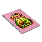 Cute Avocado Valentine’s Love Design, kawaii Love Notizblock (Rechte Seite)