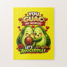 Cute Avocado Valentine’s Love Design, kawaii Love Puzzle