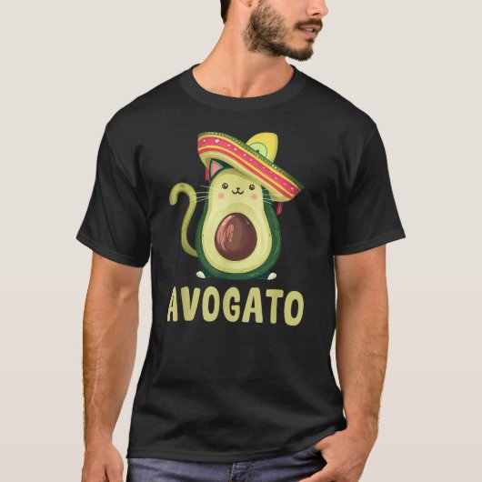Cute Avogato Funny Cinco de Mayo Cat Avocado Kids T-Shirt (Vorderseite)