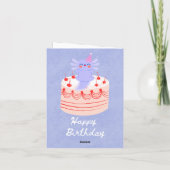 Cute axolotl birthday card karte (Rückseite)