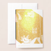 Cute axolotl birthday folienkarte (Rückseite mit Umschlag)