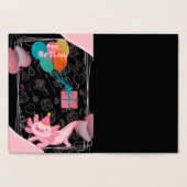 Cute axolotl birthday folienkarte (Innenseite)