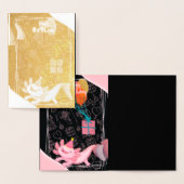 Cute axolotl birthday folienkarte (Anzeige)