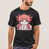 Cute Axolotl Cat Wearing Axolotl Suit Kawaii Lover T-Shirt (Vorderseite)