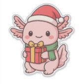 ✔ Cute Axolotl Christmas Gift Sticker (Vorderseite)