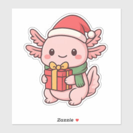 ✔ Cute Axolotl Christmas Gift Sticker