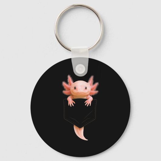 Cute Axolotl Cket Funny For Men Women Teen Kid Lon Schlüsselanhänger (Vorderseite)