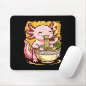 Cute Axolotl Eats Ramen Noodles Axolotls Ramen  Mousepad (Mit Mouse)