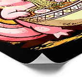 Cute Axolotl Eats Ramen Noodles Axolotls Ramen  Poster (Ecke)