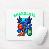 Cute Axolotl Funny Snaxolotl Snacks A Lot Axolotl  Mousepad (Mit Mouse)