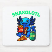 Cute Axolotl Funny Snaxolotl Snacks A Lot Axolotl Mousepad (Vorne)