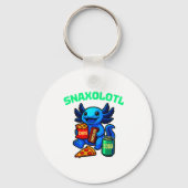 Cute Axolotl Funny Snaxolotl Snacks A Lot Axolotl Schlüsselanhänger (Vorderseite)