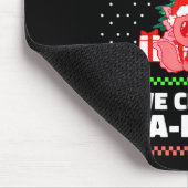 Cute Axolotl I Love Christmas A-lotl Xmas Hat Sant Mousepad (Ecke)