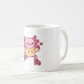 Cute Axolotl Loves Roller Skating Kaffeetasse (VorderseiteRechts)