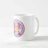 Cute Axolotl Roller Skating Skate A Lotl Funny Pun Kaffeetasse (VorderseiteRechts)