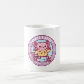 Cute Axolotl Roller Skating Skate A Lotl Funny Pun Kaffeetasse (Mittel)