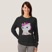 Cute Axolotl Unicorn Cat Illustration T-Shirt (Vorne ganz)