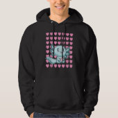 Cute Axolotl Valentine's Day I Love You Alotl Walk Hoodie (Vorderseite)