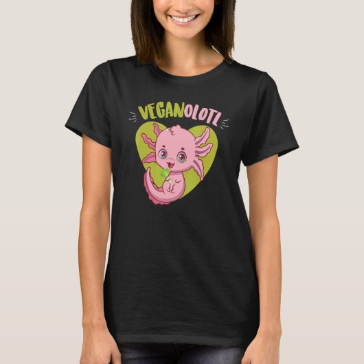 Cute Axolotl Vegan Diet Veganolotl Plant Based D T-Shirt (Vorderseite)