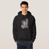 Cute Axolotl With Strawberry Milk And Bubble Tea B Hoodie (Vorne ganz)