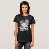 Cute Axolotl With Strawberry Milk And Bubble Tea B T-Shirt (Vorne ganz)