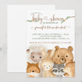 Cute Baby Animals Einladung (Vorne/Hinten)