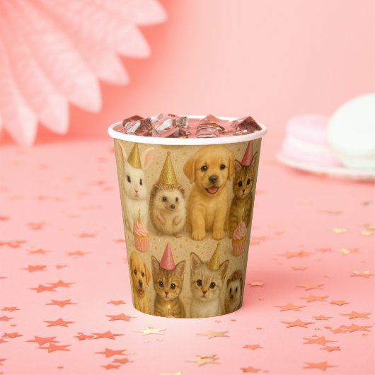 Cute baby animals paper cup. pappbecher (Insitu)