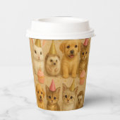 Cute baby animals paper cup. pappbecher (Rückseite)
