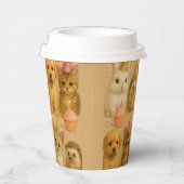 Cute baby animals paper cup. pappbecher (Rechts)
